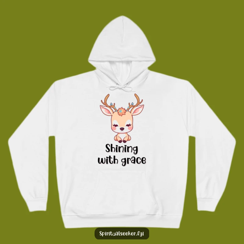 Funny Kawaii Deer Crystal Hoodie - Cozy Peaceful Character, Ultimate Funny Gift