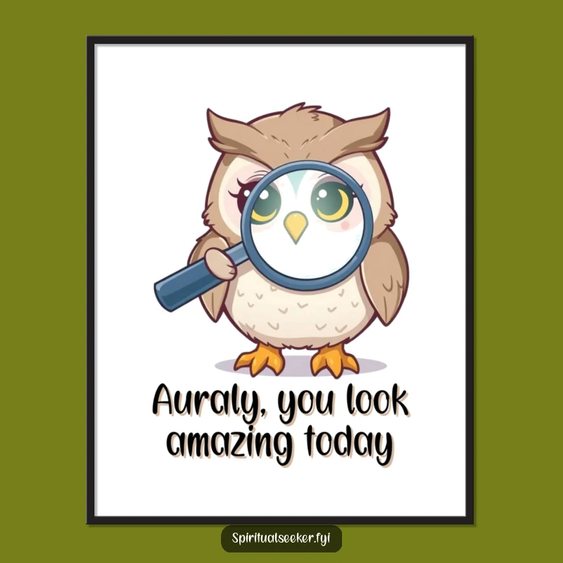 Funny Free Printable Owl Wall Art: Downloadable Aura Decor Gift