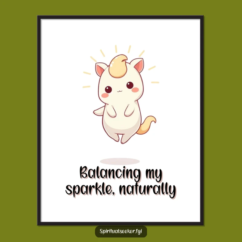 Free Printable Wall Art: Glowing Kawaii Dancer - Funny Downloadable Decor!