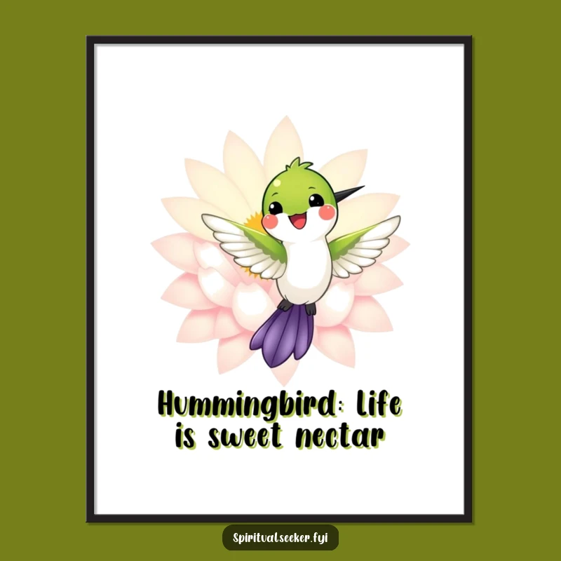 Free Printable Wall Art: Hummingbird Lotus Funny Downloadable Art