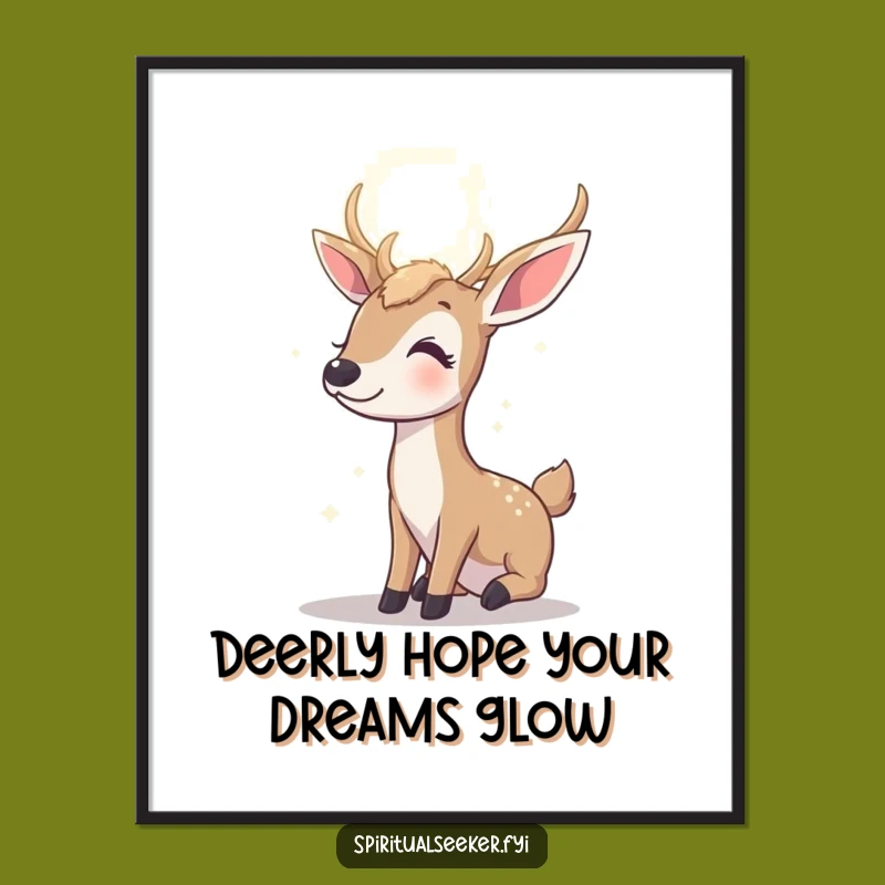 Funny Free Printable Deer Wall Art - Radiant Hope Downloadable Decor