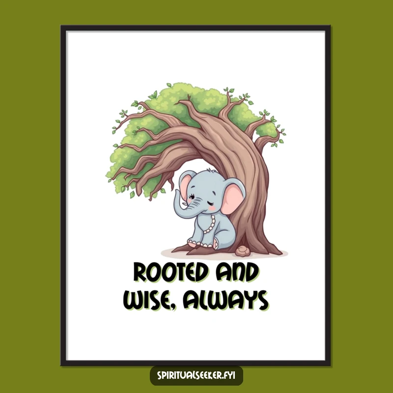 Funny Free Printable Elephant Wall Art: Peaceful DIY Decor