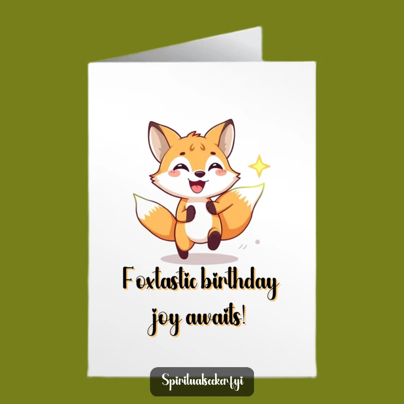 Free Printable Funny Fox Birthday Card: Chase Joy with this Downloadable Gift