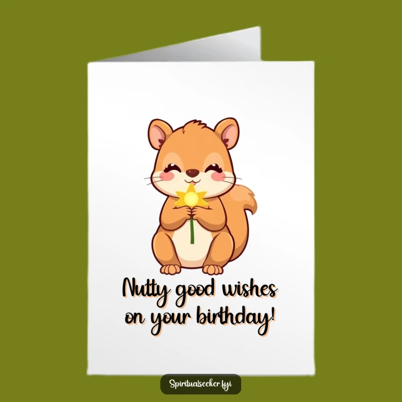 Free Printable Squirrel Birthday Card: Golden Ray of Sunshine for a Funny Downloadable Gift