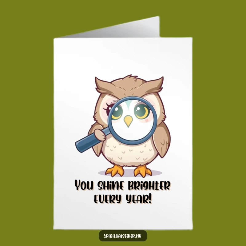 Funny Free Printable Birthday Owl Card: Downloadable Aura Humor Gift