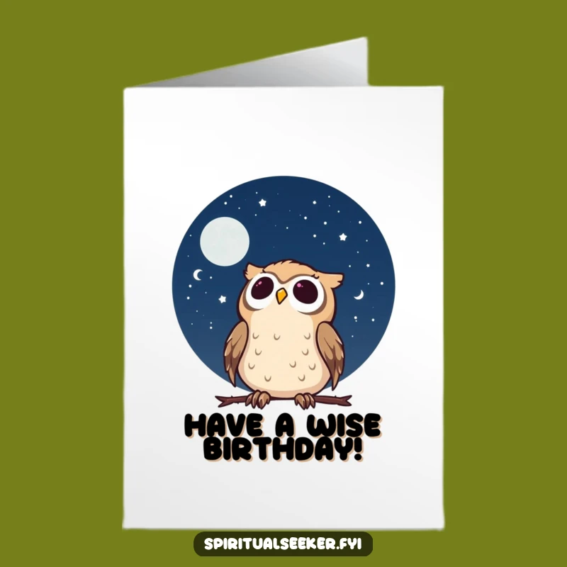 Free Printable Funny Owl Birthday Card - Starry Wonder Humor Downloadable Gift