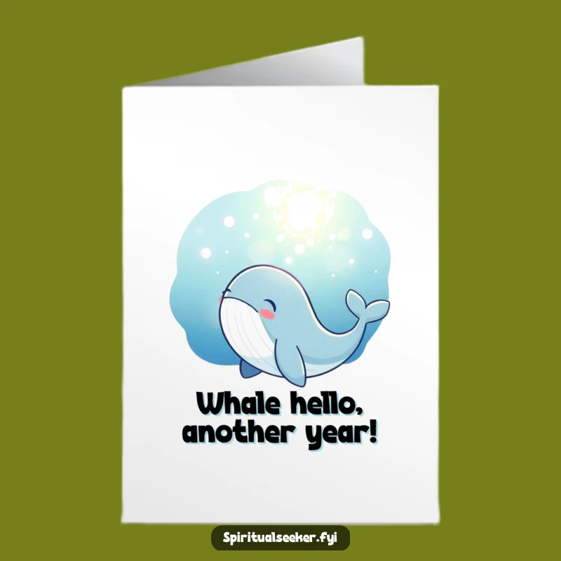 Free Printable Whale Birthday Card: Thoughtful Underwater Glow Funny Downloadable Gift
