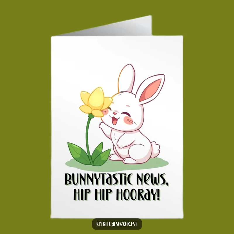 Free Printable Congratulations Card: Rabbit's Delight, a Funny Downloadable Gift for Sweet Success