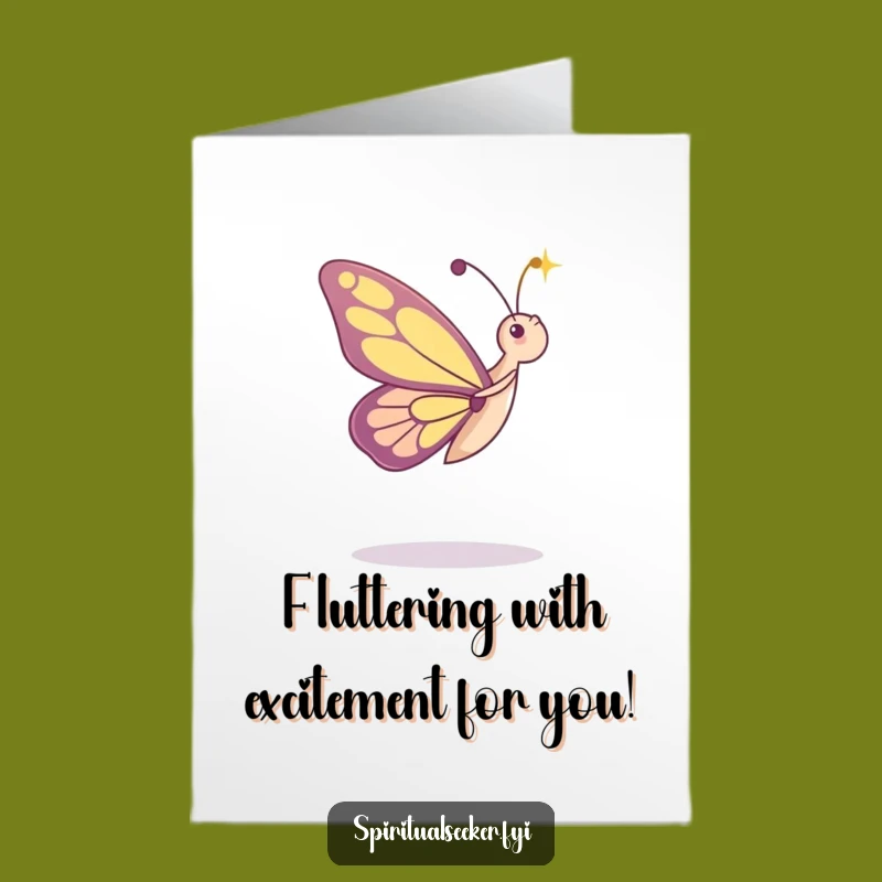 Free Printable Congrats Card: Dancing Butterfly Celebrating Your Radiant Success!