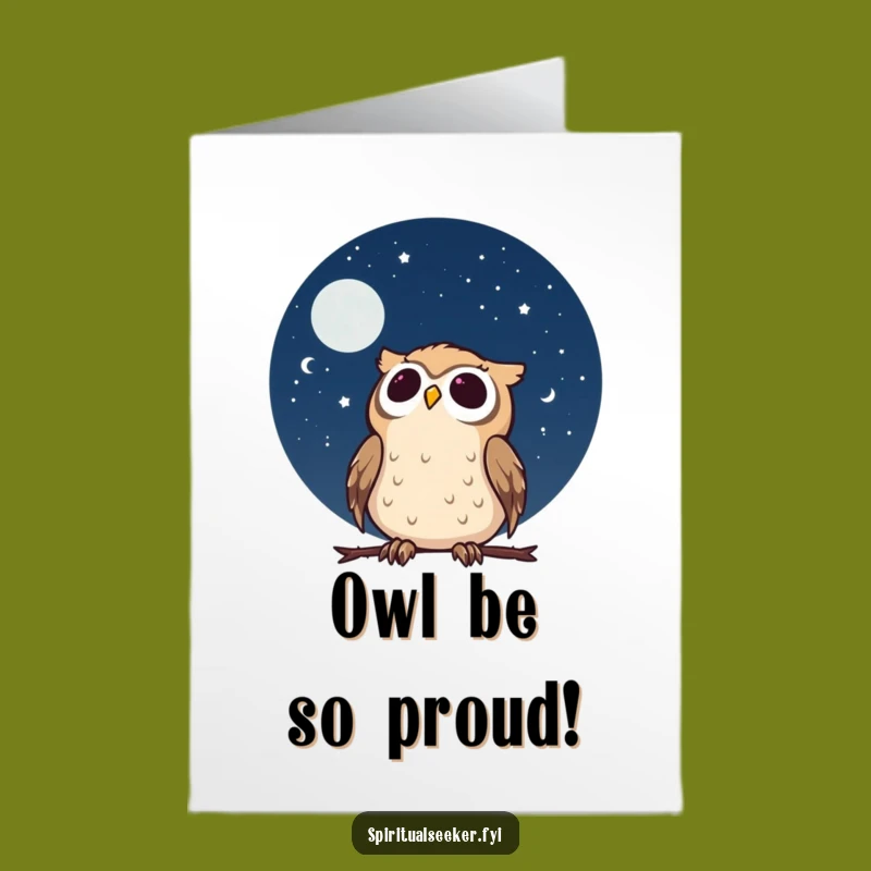 Free Printable Owl Congratulations Card - Celestial Wonder Humor Downloadable Gift