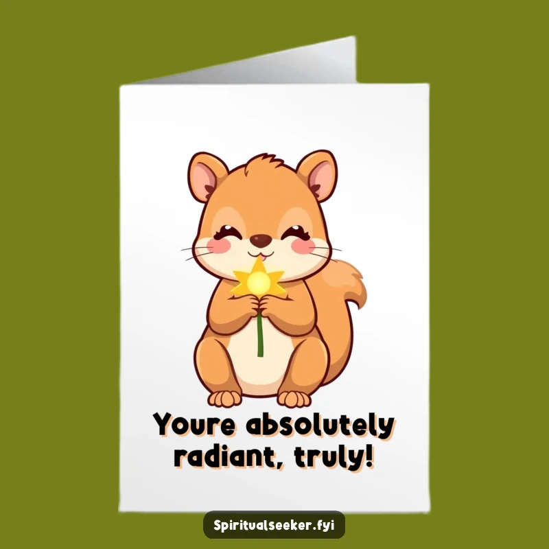 Free Printable Squirrel Congratulations Card: Golden Success for a Downloadable Gift