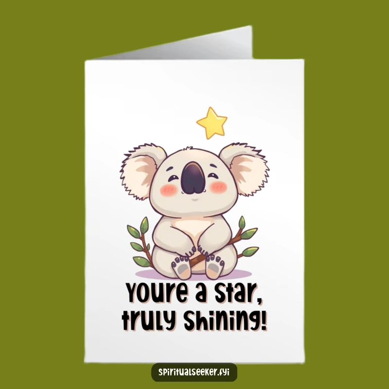 Free Printable Koala Congratulations Card: Starry Success for a Downloadable Gift