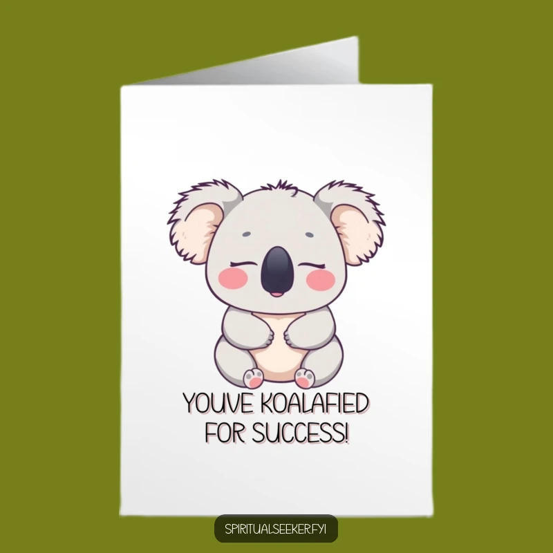 Free Printable Koala Congratulations Card: Funny Calm Downloadable Gift for Achievements