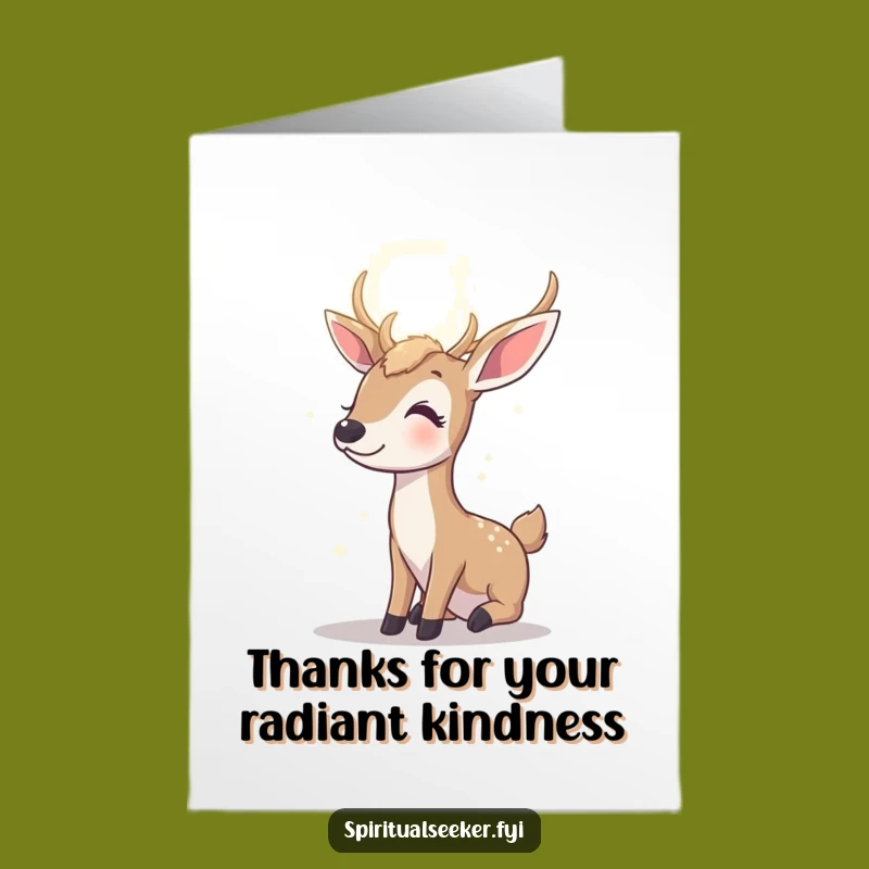 Free Printable Deer Thank You Card - Grateful Gazer Downloadable Gift