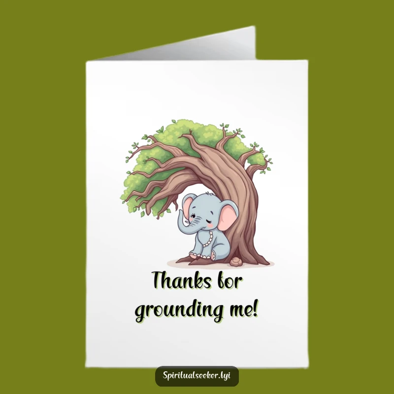Free Printable Elephant Thank You Card: Peaceful Downloadable Gift