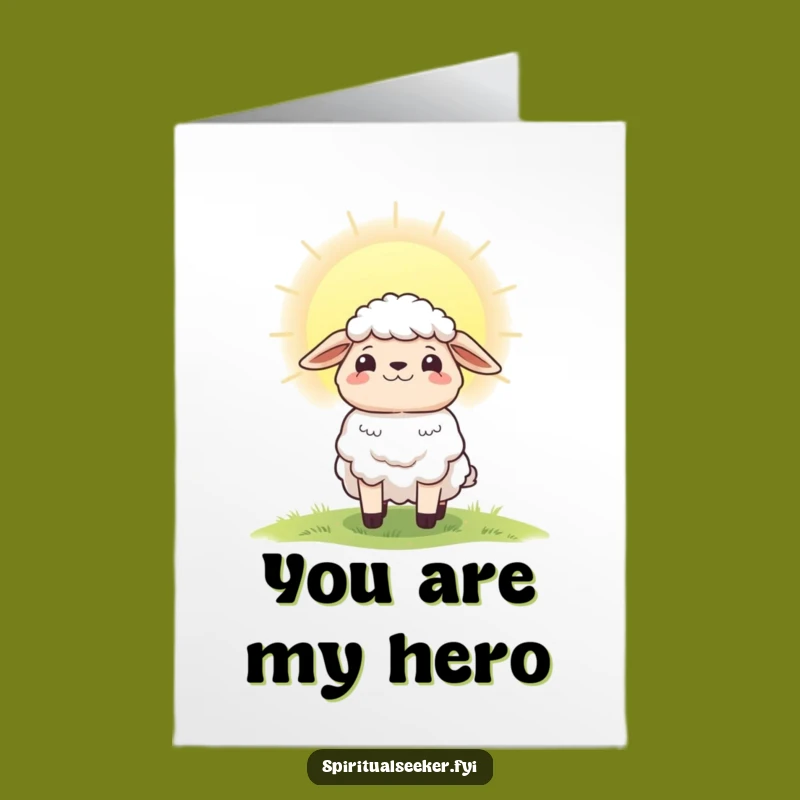 Free Printable Hopeful Sheep Thank You Card: Funny Dawn Downloadable Gift