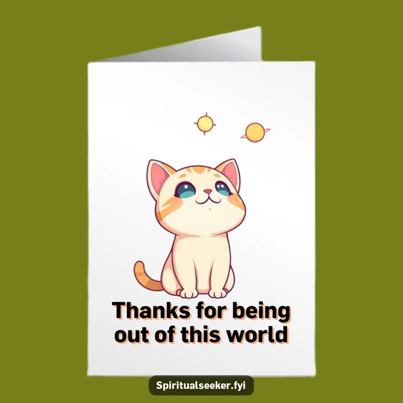 Free Printable Cat Thank You Card - Grateful Gazer Downloadable Gift
