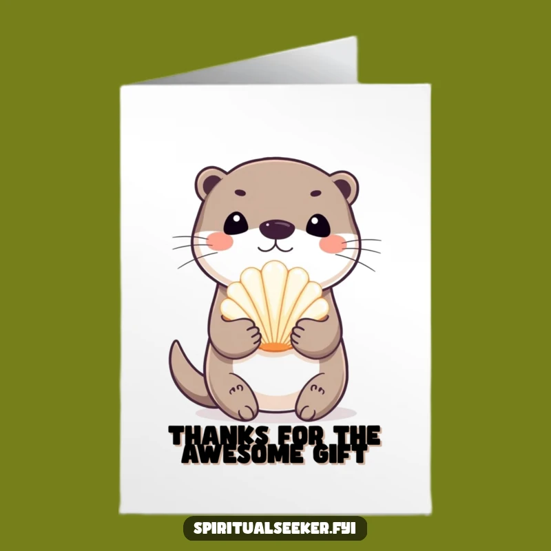 Fun Free Printable Thank You Card: Otter's Gift, a Funny Downloadable Token of Thanks