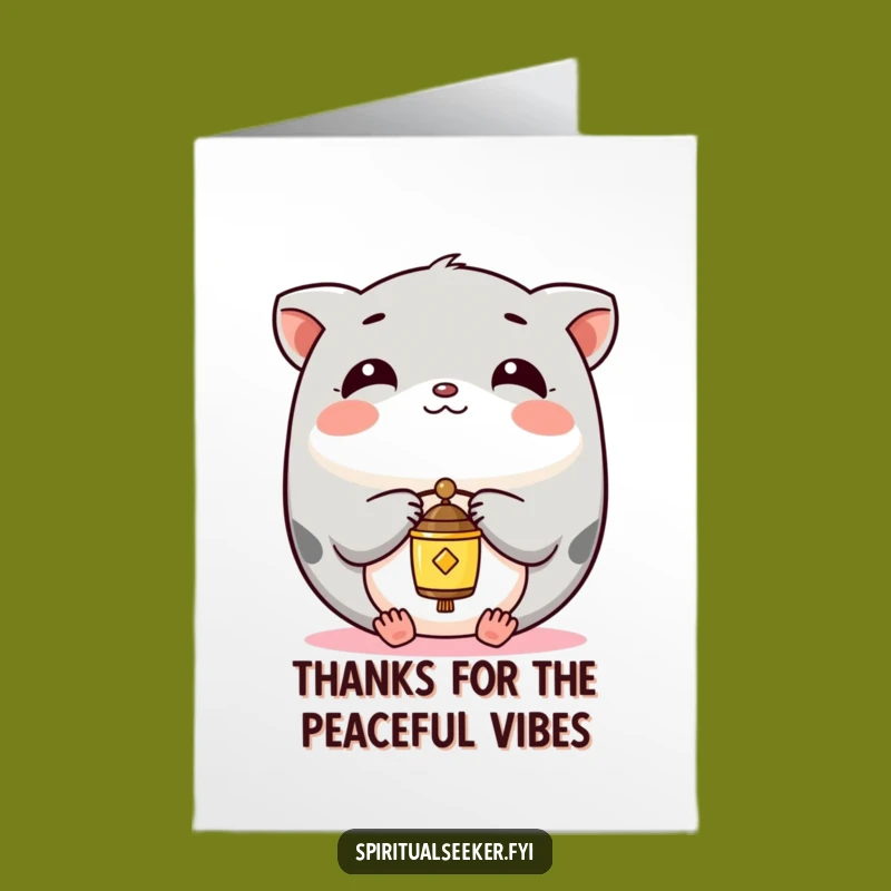 Free Printable Thank You Card: Kawaii Chime Serenity - Funny Downloadable Gratitude!