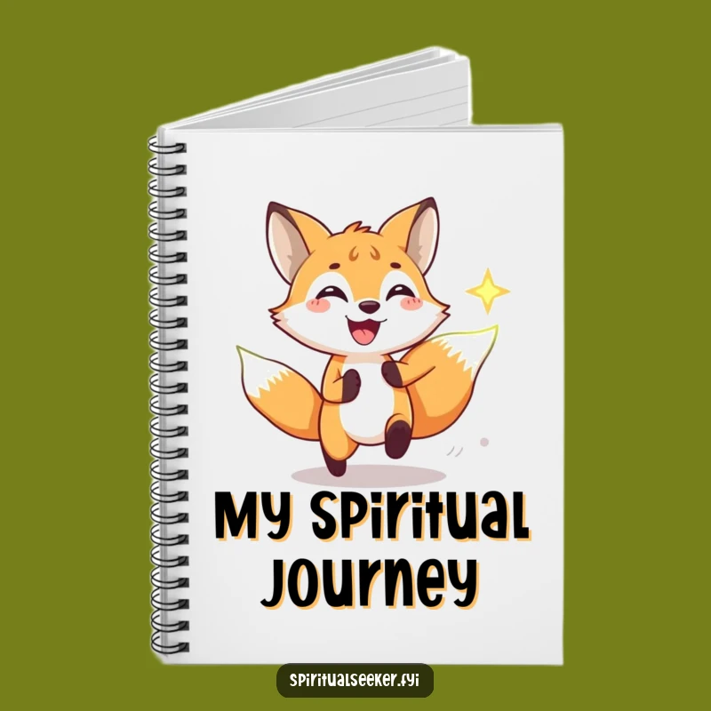 Funny Fox Chasing Spiritual Symbol Notebook, Jot Down Ideas Hilariously