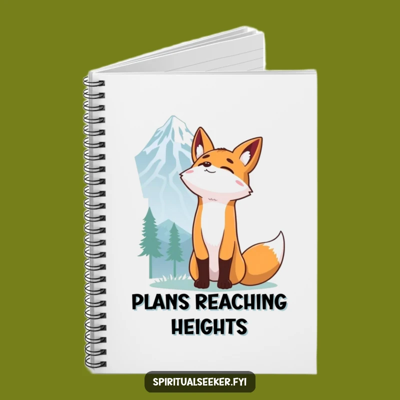 Funny Fox Mountain Peak Notebook: Journal Fox, Perfect Funny Gift