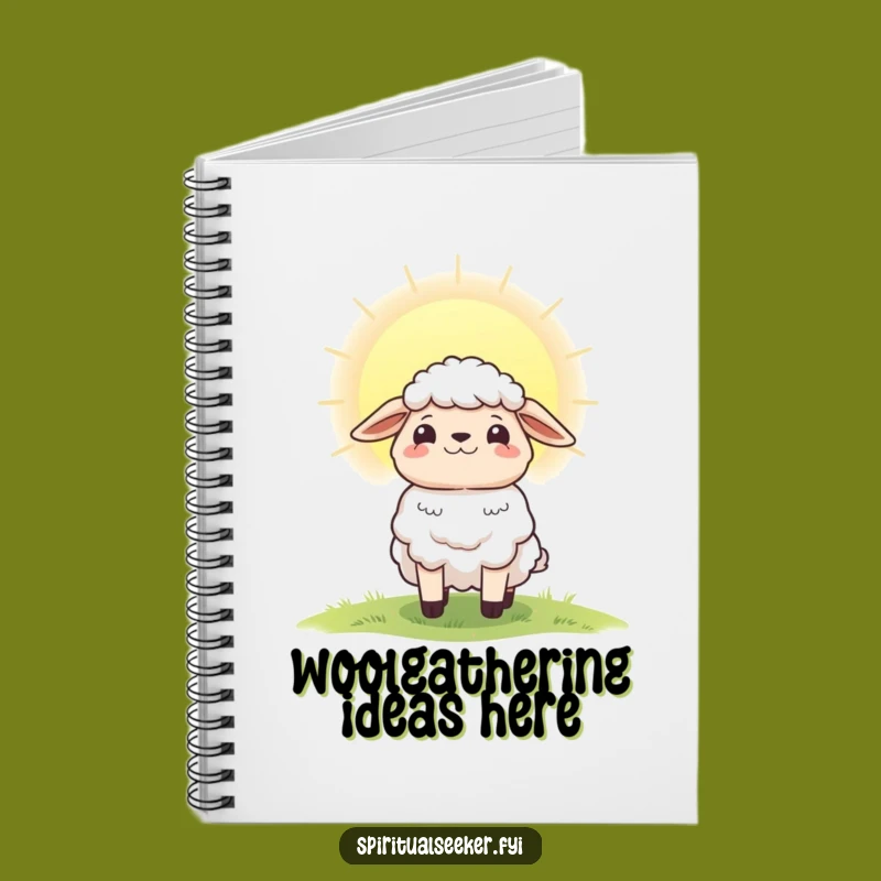 Funny Hopeful Sheep Notebook: Jot Down Ideas with Radiant Dawn Spirit
