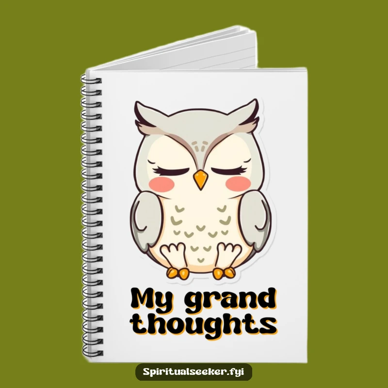 Funny Meditating Owl Notebook: Journal Your Zen, Lined Humor Gift