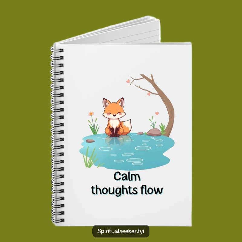 Funny Tranquil Fox Notebook: Serene Stream Journal for Calm Ideas