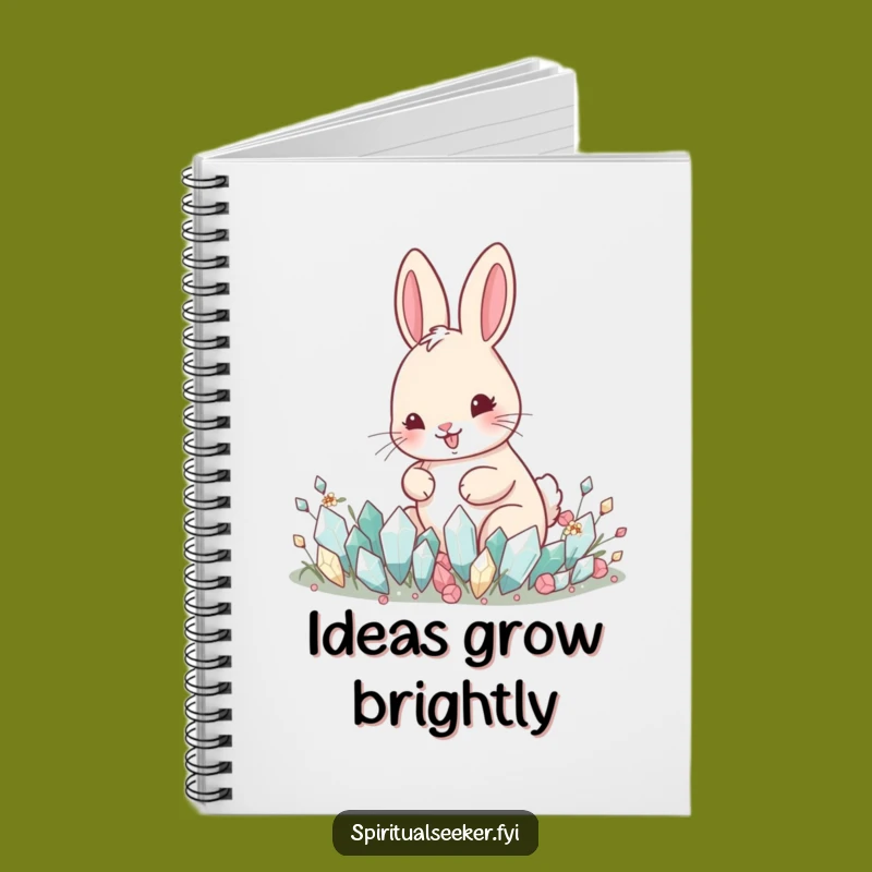 Funny Happy Rabbit Notebook: Crystal Garden Journal, Hilarious Gift