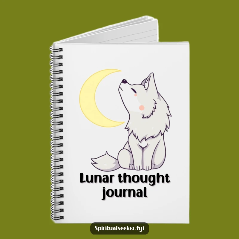 Peaceful Wolf Moon Notebook: Jot Down Thoughts Under the Night Sky.