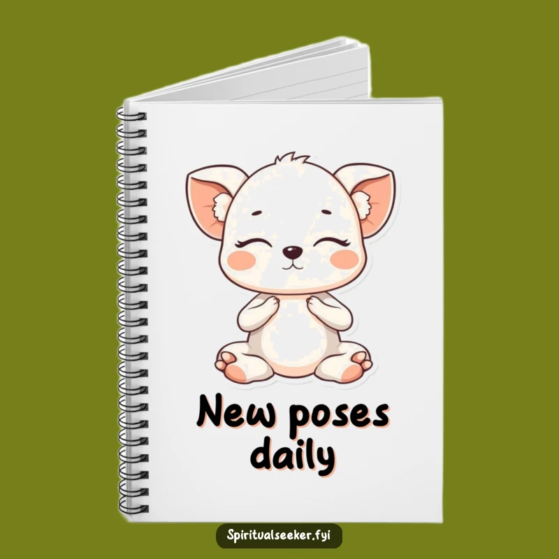 Funny Kawaii Animal Yoga Notebook - Journal for Calm Thoughts & Poses