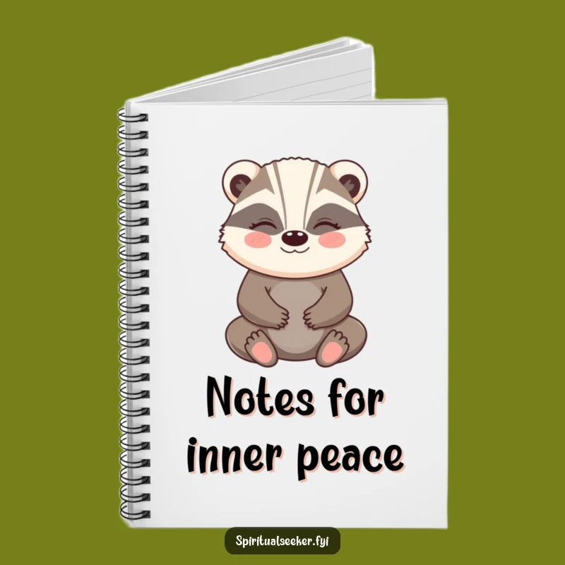 Funny Badger Zen Notebook: Journal Badger, Perfect Funny Gift