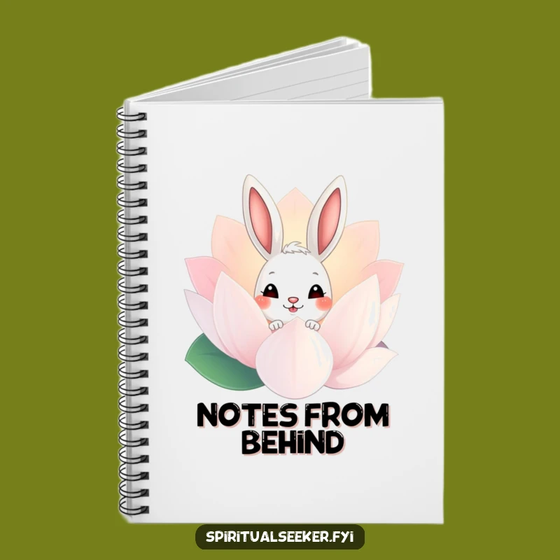 Funny Bunny Lotus Peek Notebook: Journal Rabbit, Perfect Funny Gift