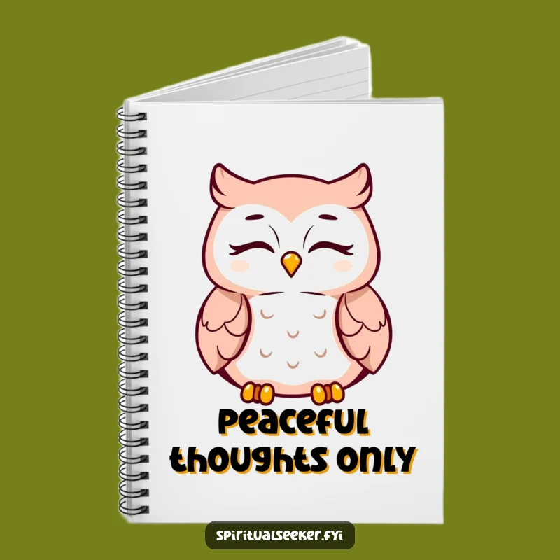 Funny Meditating Owl Notebook: Peaceful Smile Journal for Ideas Gift