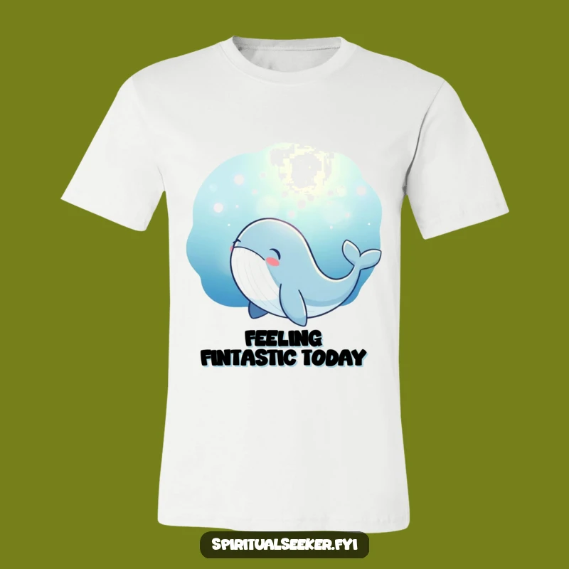 Funny Whale T-Shirt, Magical Glow Tee, Thoughtful Ocean Gift
