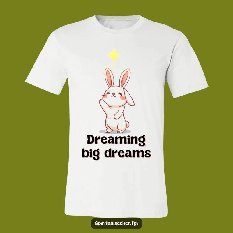 Funny Hopeful Rabbit T-Shirt: Glowing Constellation Dreamer Tee