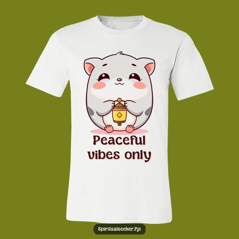 Funny Kawaii Animal T-Shirt: Chime Balance, Zen Humor, Great Gift
