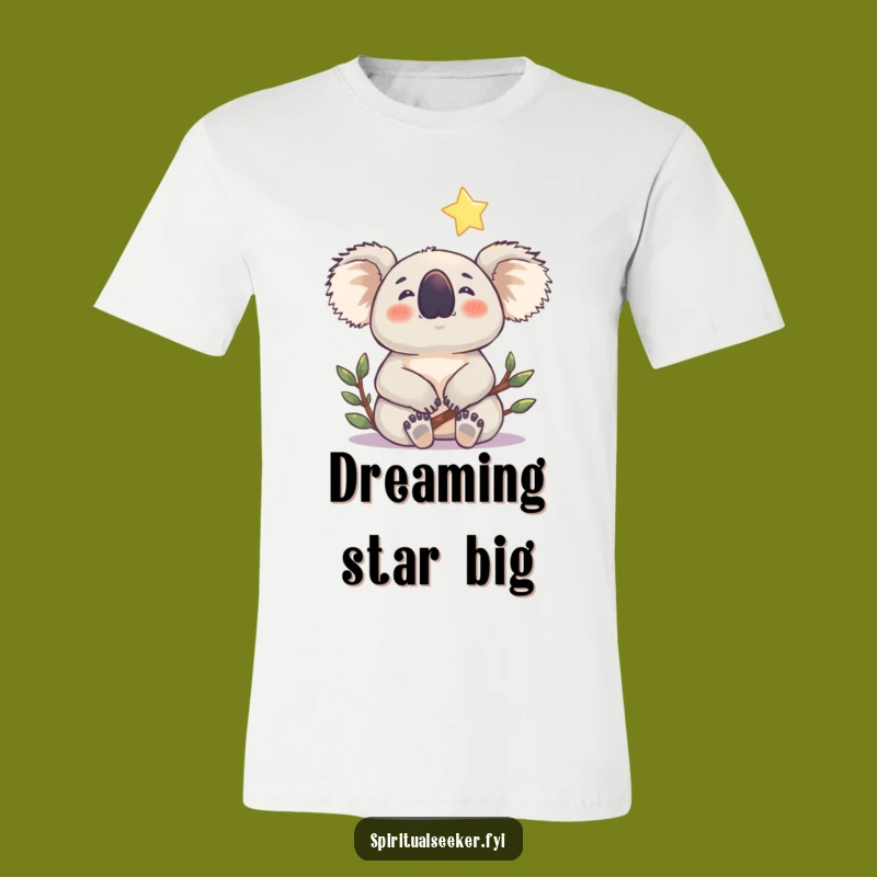 Funny Koala Star T-Shirt: Cozy and Hilarious Gift for Dreamers Above