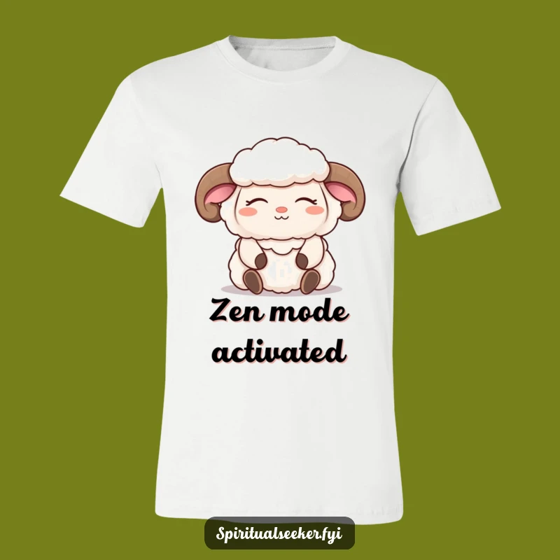 Funny Meditating Sheep T-Shirt: Embrace Inner Peace with a Serene Smile, Great Funny Gift