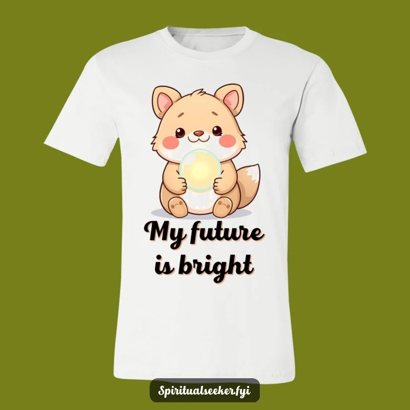 Funny Kawaii Fortune Teller Animal T-Shirt - A Whimsical Crystal Ball Tee