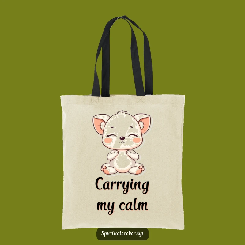 Funny Kawaii Animal Yoga Tote Bag - Hilarious Carry-All for Your Mat & More