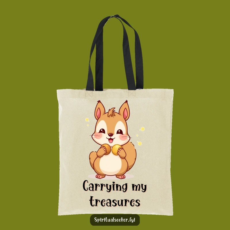 Funny Squirrel Carry-All Tote: Glow Nuts, Good Vibes Gift