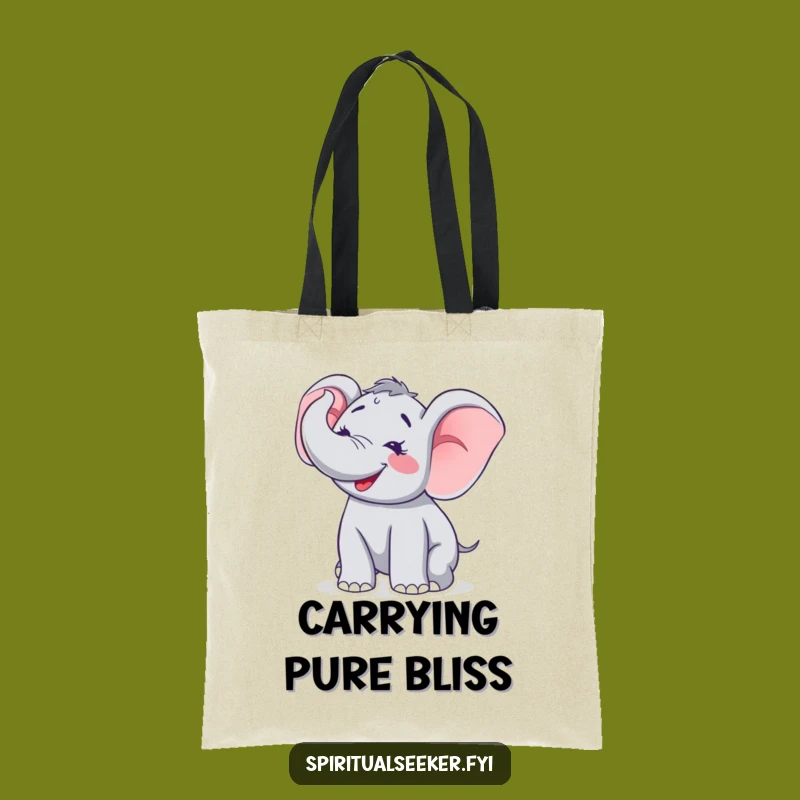 Funny Joyful Elephant Tote: Carry Your Day with Happiness and Style.
