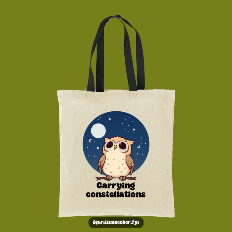 Funny Calm Owl Tote Bag: Carry Starlight and Wonder, The Perfect Funny Gift