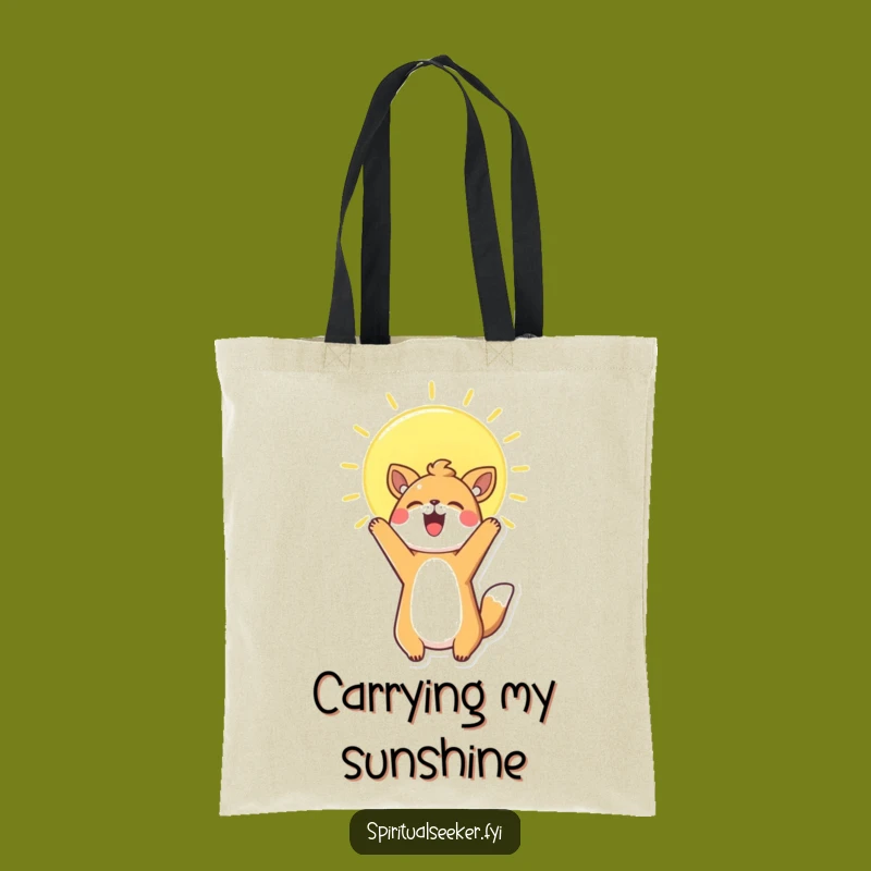 Funny Kawaii Animal Tote Bag: Sunny Dreams, Practical Funny Gift