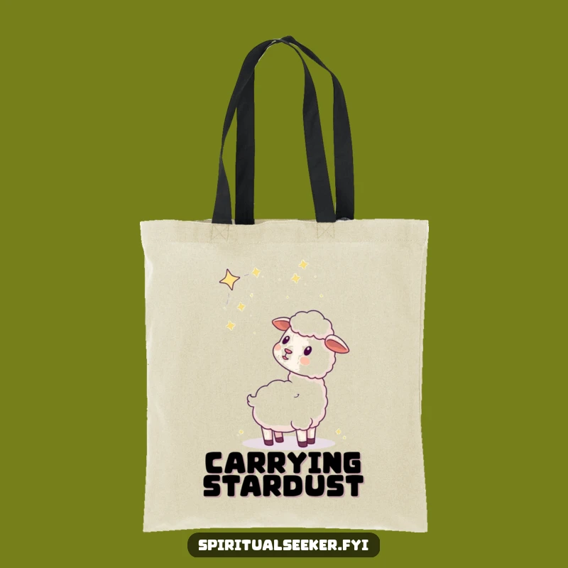 Funny Kawaii Sheep Tote Bag - Celestial Constellation Carry-all Gift