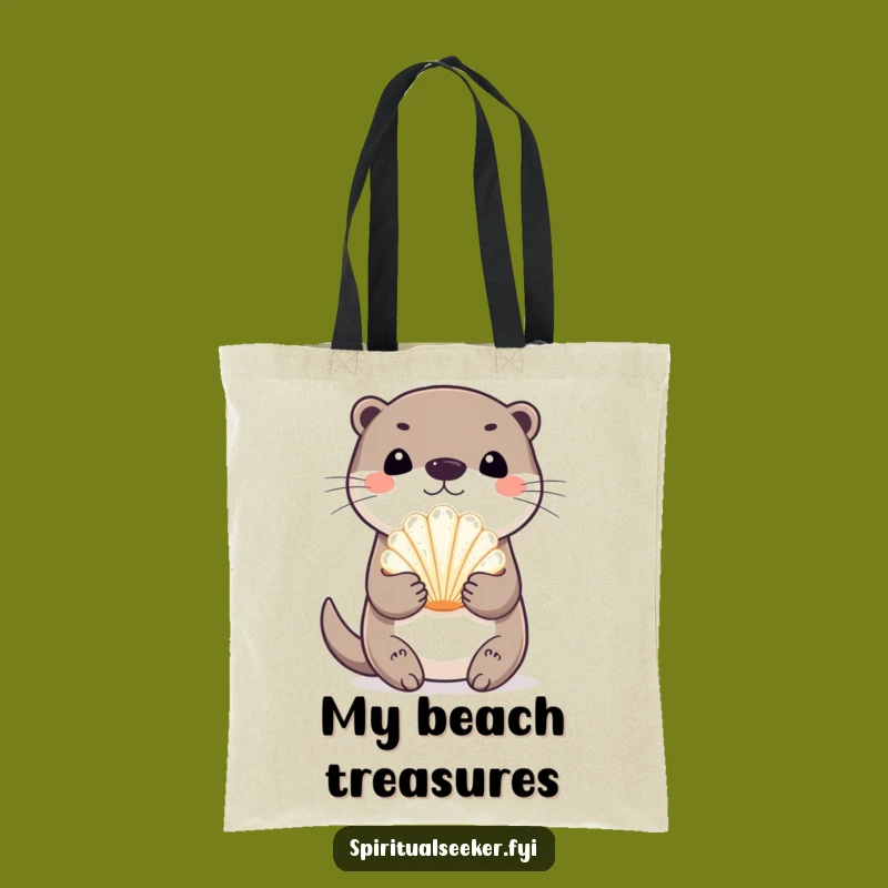 Funny Playful Otter Tote Bag: Carry Your Treasures, Great Funny Gift!